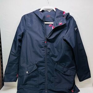 Joules  reverse able‎  Portwell Navy Blue Waterproof Raincoat With Hood